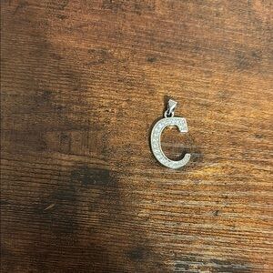 Silver Initial 'C' Pendant